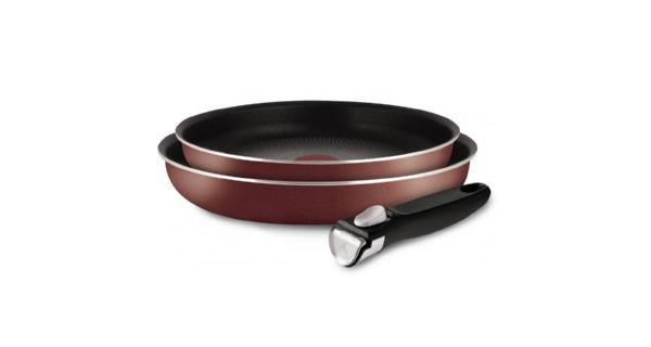 Набор сковород Tefal Ingenio Red 04154820, съемная ручка, диаметр 24/28 см
